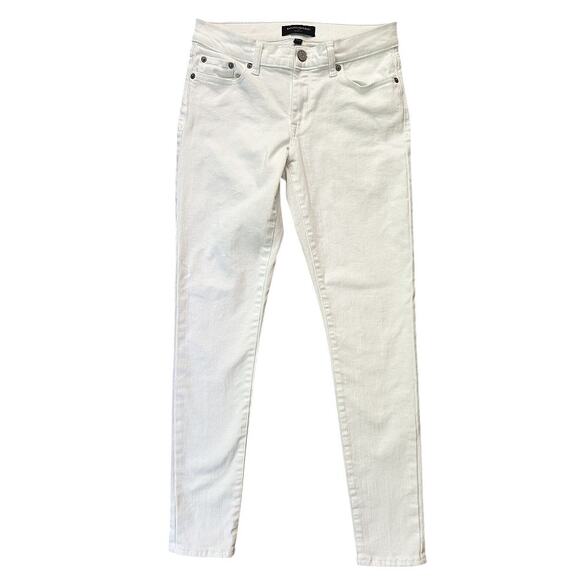 Banana Republic Mid-Rise Ankle Skinny Fit White Jeans Size 2 26X29 - Picture 1 of 7